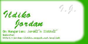 ildiko jordan business card